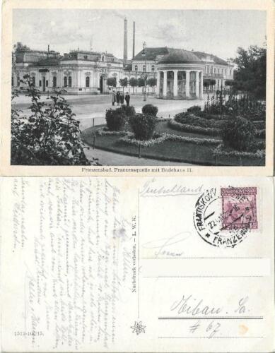 Franzensbad. Franzensquelle mit Badehaus II. Viaggiata 1930 - Afbeelding 1 van 1