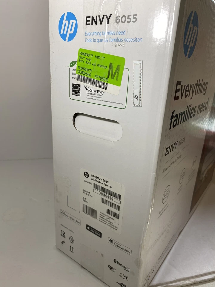 HP ENVY 6055 Thermal Inkjet All-In-One Printer - White Air Print - Image 4 of 4