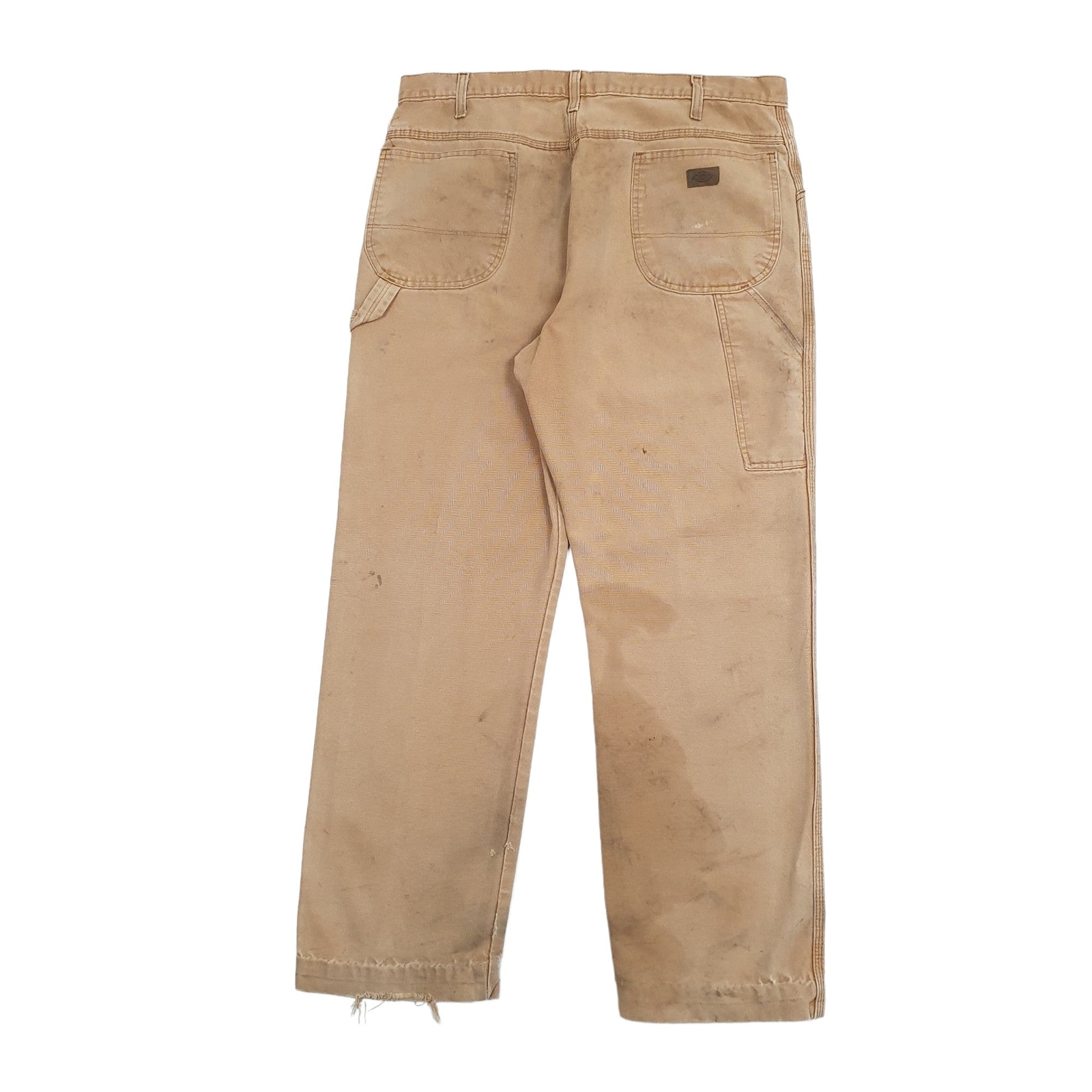 DICKIES Carpenter Workwear Trousers Cotton Tan Mens W38 L32 image 4