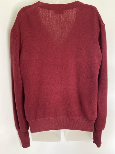 St. Croix Knits Cardigan Red Mens Size XLarge Pure Quanpaca Wool Baltusrol Vtg - Picture 16 of 21