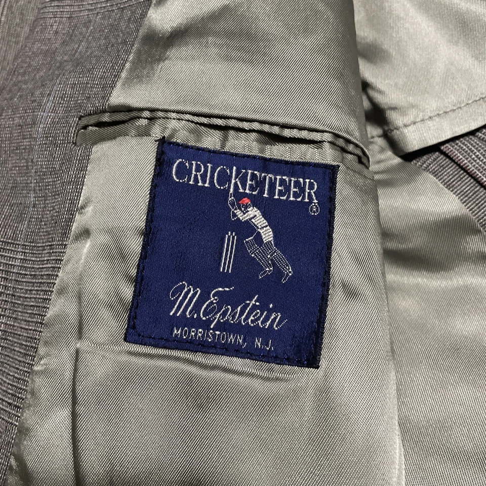 Cricketeer Glen Check Four Seasons Unstructured Blazer Sport Jacket Coat Men 44R - Image 4 of 4