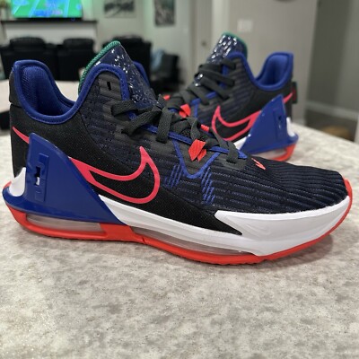 Size 9.5 - Nike LeBron Witness 6 Black Deep Royal Blue Basketball
