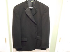 Linea Uomo Men's Black All Wool Two-Piece Classic Tuxedo Sz 46 REDUCED
