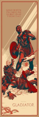  Gladiator Martin Ansin Mondo Movie Poster Film Art Russell Crowe 