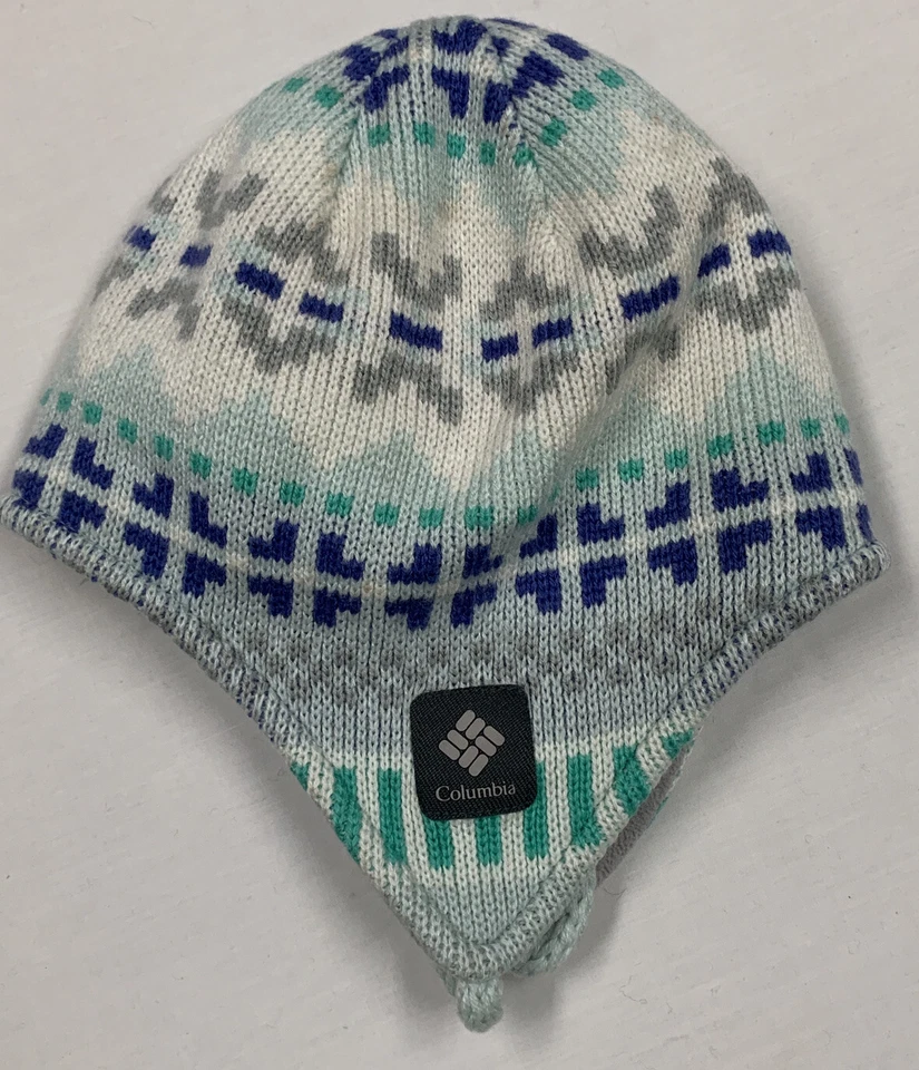Columbia Knit Hat Fleece Lined Ear Flasps Youth Boys Girls ONE SIZE - Image 2 of 4
