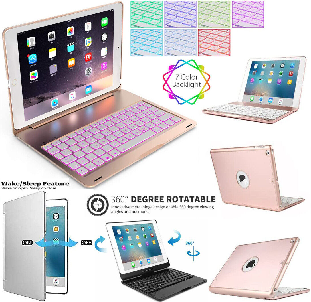Bluetooth Keyboard Case Cover For iPad 9.7