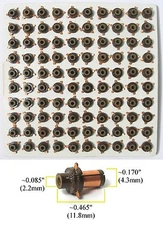 100pc TRADESHIP Japan 1/24 1/32 Slot Car 3-Pole .078" Shaft MOTOR COMMUTATORS A+