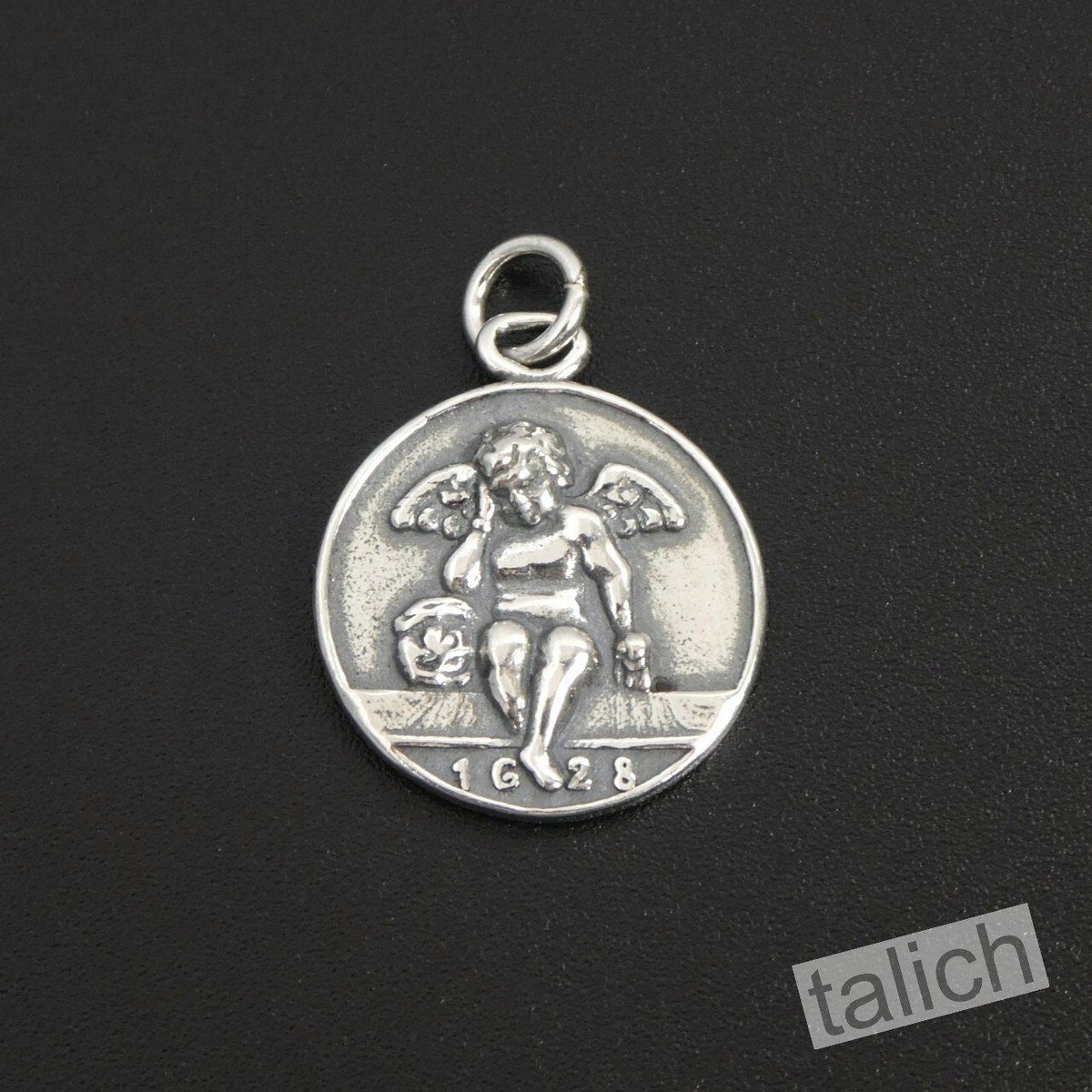 925 Sterling Silver Weeping Angel of Amiens Replica Memento Mori