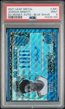 PSA 9 - JOSH MINOTT #/30 Auto - 2021 Leaf Metal So Money - BLUE WAVE - Joshua RC