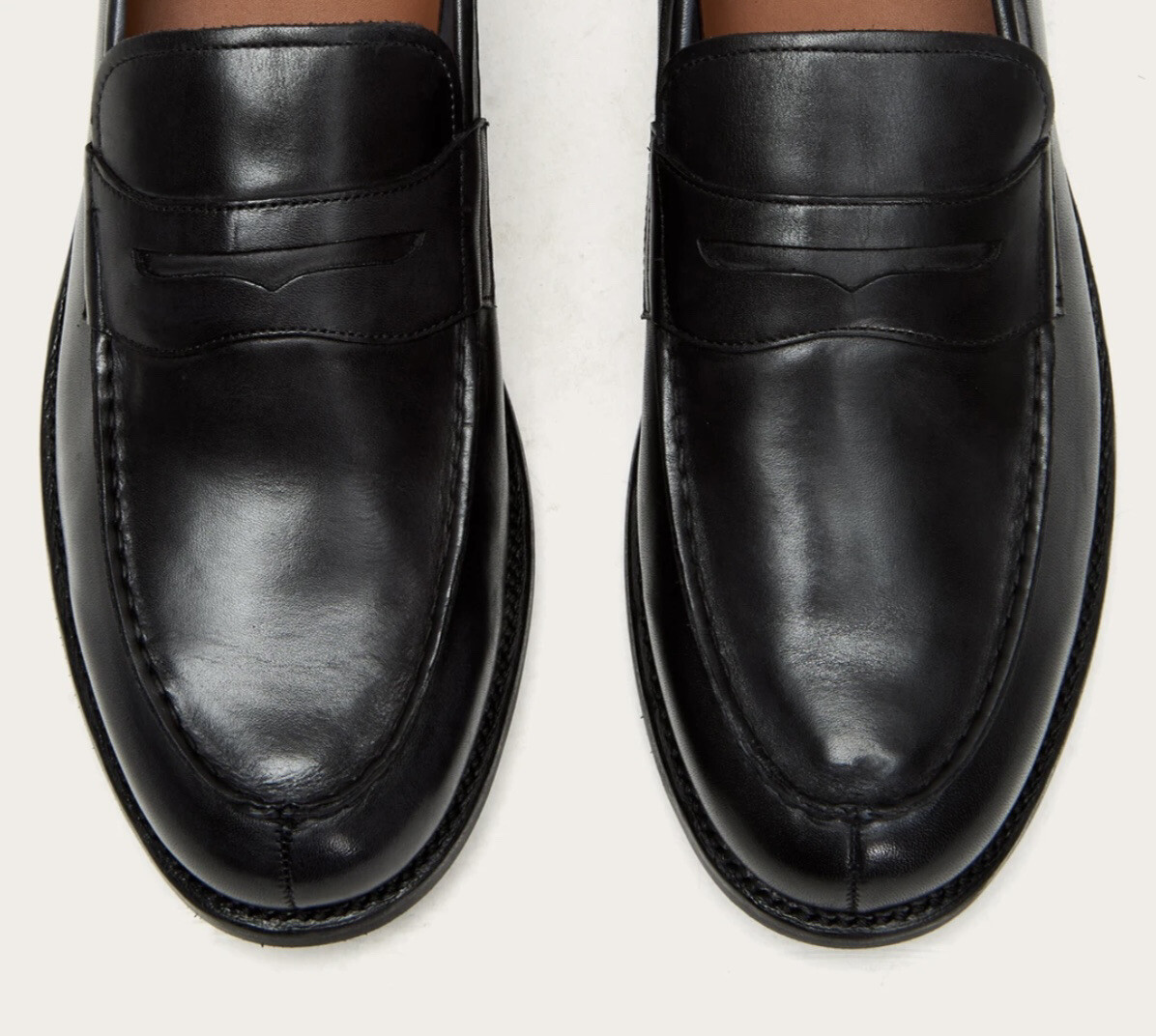 Frye Shoes Mens Size 13D Black Leather Penny Loafers Handmade In Mexico Luxury Frye Men main image 2