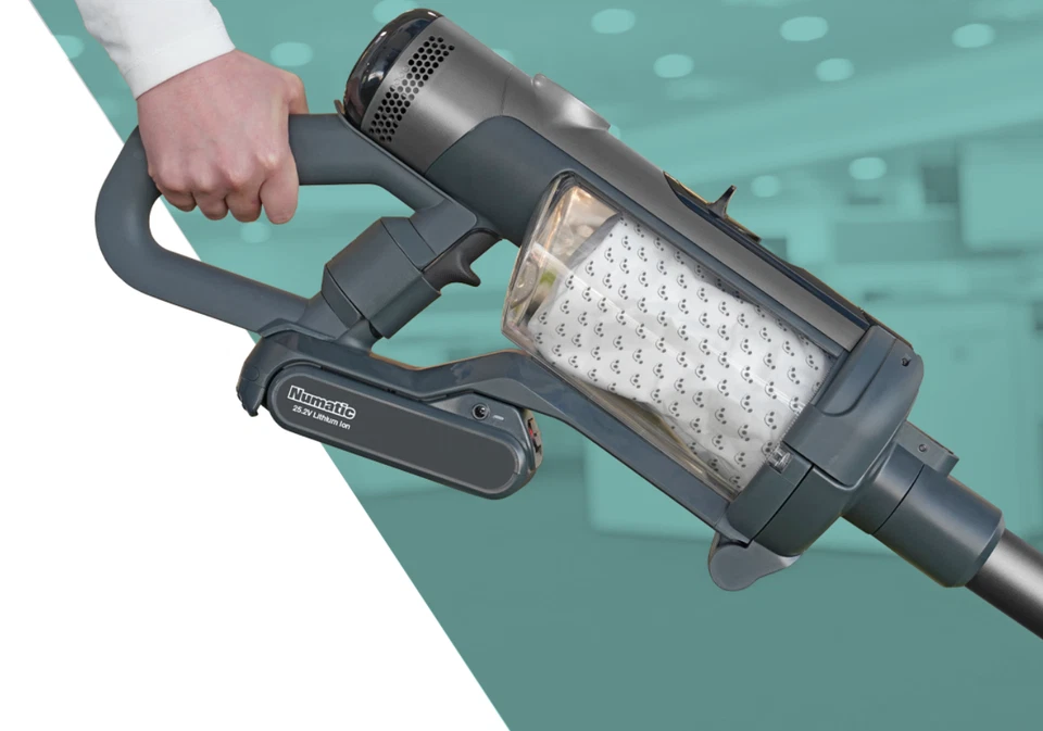 Numatic Aspirapolvere a Batteria Aspirapolvere Spazzola con 1 x Batteria "Henry Quick" HEN.100 Grigio - Immagine 3 di 4