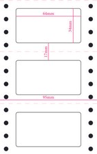Etichette centro revisioni 64x34 mm modello TT956 a modulo continuo NUOVO PREZZO