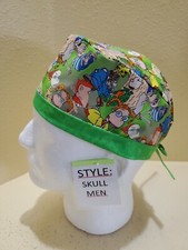 Wild Thornberrys Men's Skull/Chemo Surgical Scrub Hat/Cap Handmade