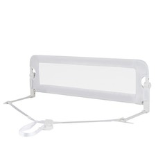 48" Breathable Safety Bed Rail Guard Toddlers Kids Baby Swing Down Bedrail White