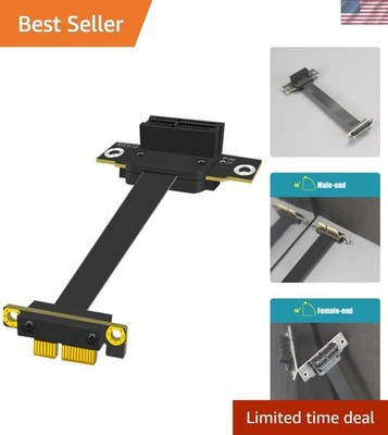 100mm PCIe 3.0 X1 Riser Cable with EMI Shielding for Signal Integrity