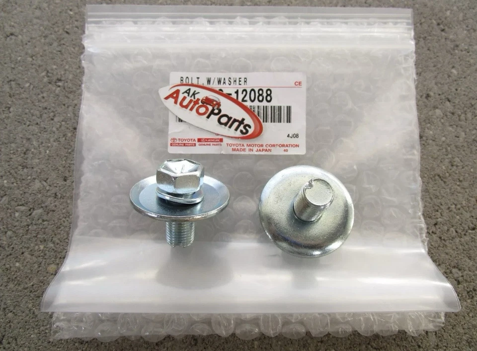 88 - 90 TOYOTA LAND CRUISER FJ62 SHOCK ABSORBER BOLT W/ WASHER QTY 2 OEM NEW - Image 4 of 4
