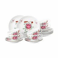 Seltmann Weiden Teeservice 18-Tlg. Klein Amina Ostfriesenrose Geschirr Porzellan