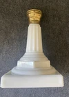 Fenton Milk Glass Lamp Base 7” Square Step Down Column Base Only Vtg