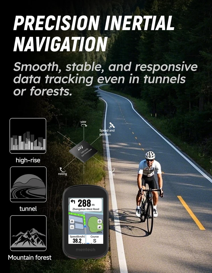 Avant 700 GPS Bike Computer with 2.8" Touchscreen Dual-Band 5 Satellite Syste... - Image 2 of 4