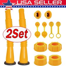 2X Gas Can Spout Replacement Nozzle Vent Kit for Plastic Gas Cans Old Style Cap