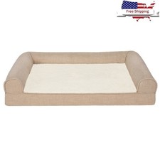 Orthopedic Plush Dog Bed Non-Skid Bolster Support Cushion Large Canine Comfort