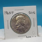 1963-P Franklin Fifty Cent Piece / Half Dollar / Mint State 65 (D)