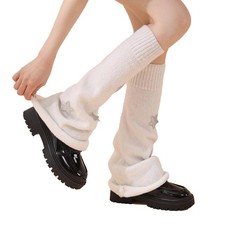 Leg Warmers for Women Girls Star Pattern Knitted Leg Warmers Y2k Socks Kawaii...