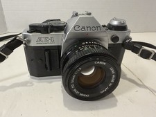 Canon AE-1 Program 35mm SLR Film Camera W/50mm 1:1.8 FD Lens Tested  Working 