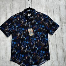 RSVLTS X Star Wars Shirt Mens Medium Trilogy KUNUFLEX Short Sleeve Button Up