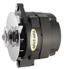 140 Amp 12V Alternator 1-Wire V-Belt Pulley Black Powder Coat