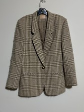 VINTAGE Pendleton Blazer Womens 10 Brown 100 Wool Lined Casual Made in USA