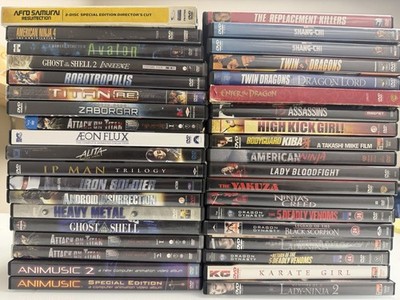 39 Ninja Kung Fu Manga Type DVDs. Some OOP/rare. 50% less than low comp