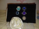 Cocktail Ring Lot. Sizes 7&8. Faux Opal, Faux Aquamarine, Plus More — photo 2