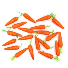 20 Pcs Fake Artificial Vegetable Small Lifelike Artificial Carrots with Leaves