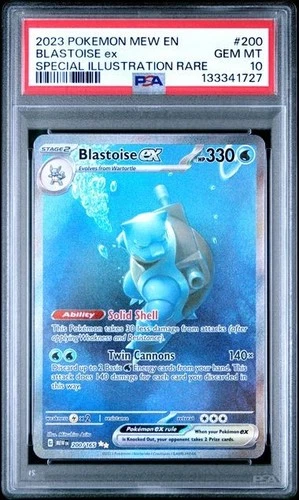 2023 POKEMON MEW EN-151 SPECIAL ILLUSTRATION RARE #200 BLASTOISE EX PSA 10
