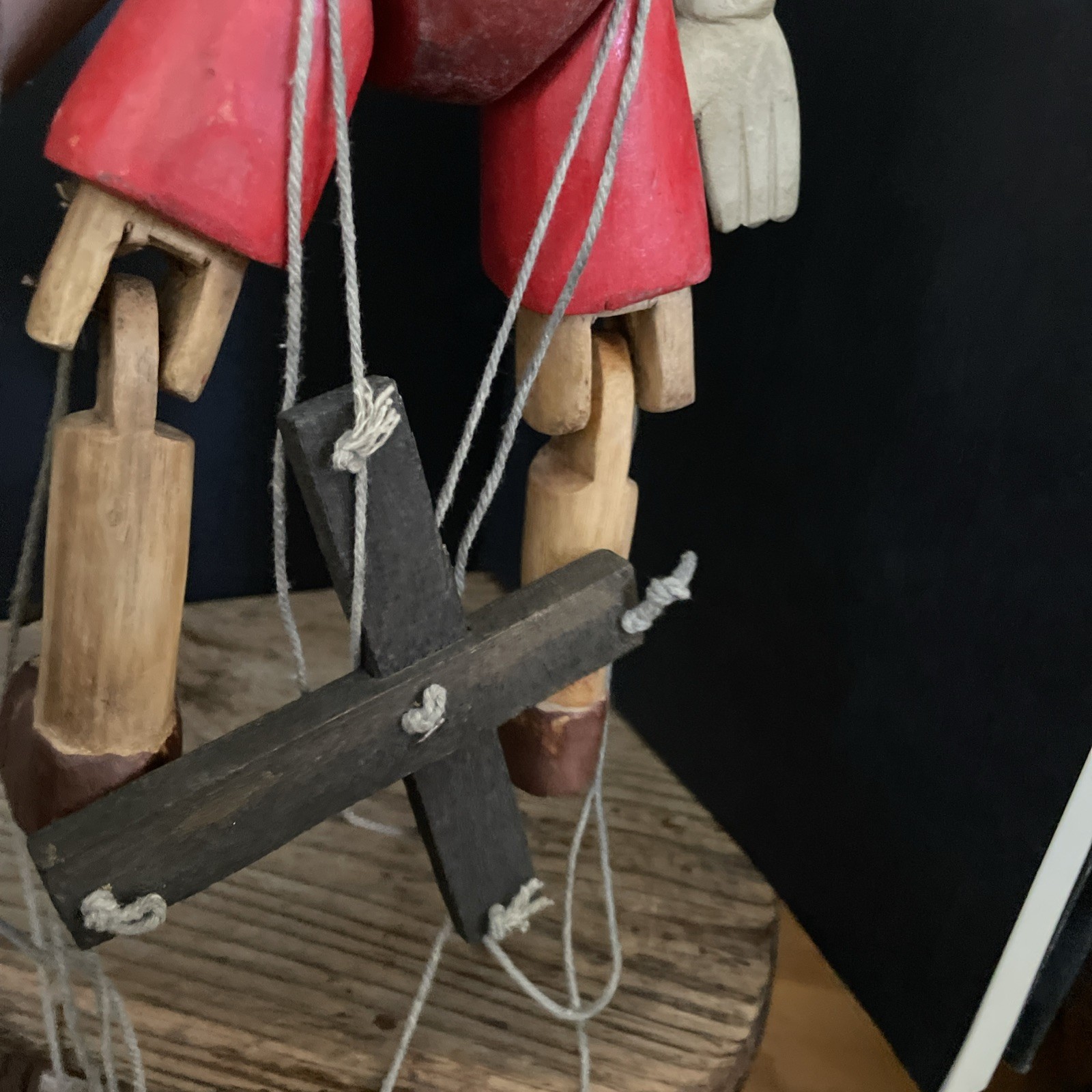 Disney 1950s Pinocchio Marinette wood handcarved puppet with all his strings