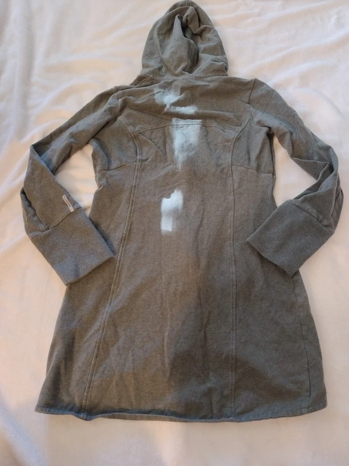 Sudadera con capucha Mondetta cremallera completa ligera verde bosque para mujer pequeña leer Foto 4 de 4