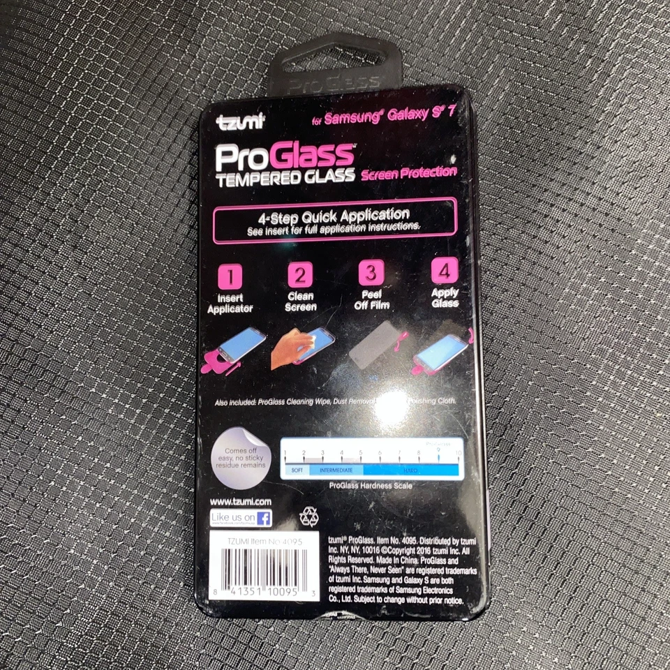 1 pacote de protetor de tela cheia vidro temperado Tzumi ProGlass Samsung Galaxy S7 - Imagem 2 de 2