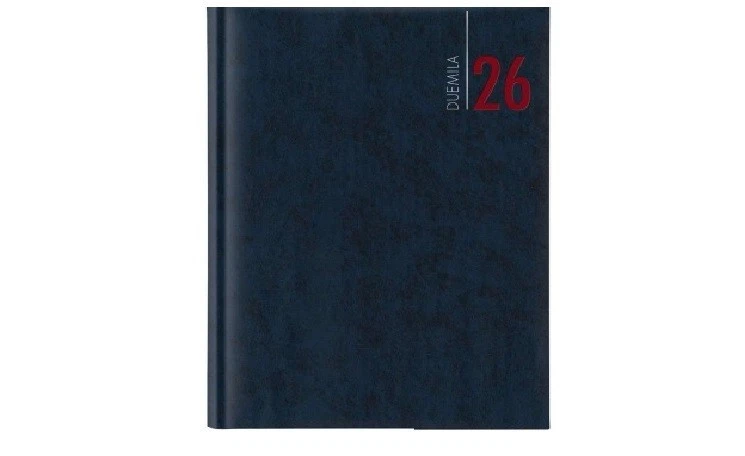 BUFFETTI AGENDA GIORNALIERA SINTETICO F.TO 14,3x20,5 anno 2026 SAB/DOM SEPARATI BLU
