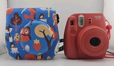 Fujifilm Instax Mini 8 Instant Film Camera - Red Raspberry Tested Works Case