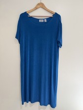 Chico's Travelers Dress Deep Blue Size 3 Or XL Stretch Comfort Breathable