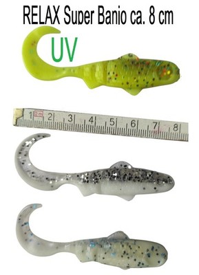 5 Relax Super Banjo 8 cm Gummifisch Set Barsch Forelle Zander Köder Twister Shad