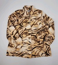 Women's Chico  s Quilted Printed Tiger Jacket Size 2