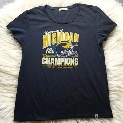 Michigan Wolverines 2023 Champions Women s T-Shirt XL NCAA Fan Gear New
