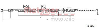 Original METZGER Seilzug Feststellbremse 17.2296 für Citroën Mitsubishi