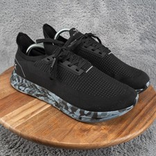 Flux Footwear Adapt Runner Black Blue Mens Size 10 Athletic Knit Shoes Sneakers
