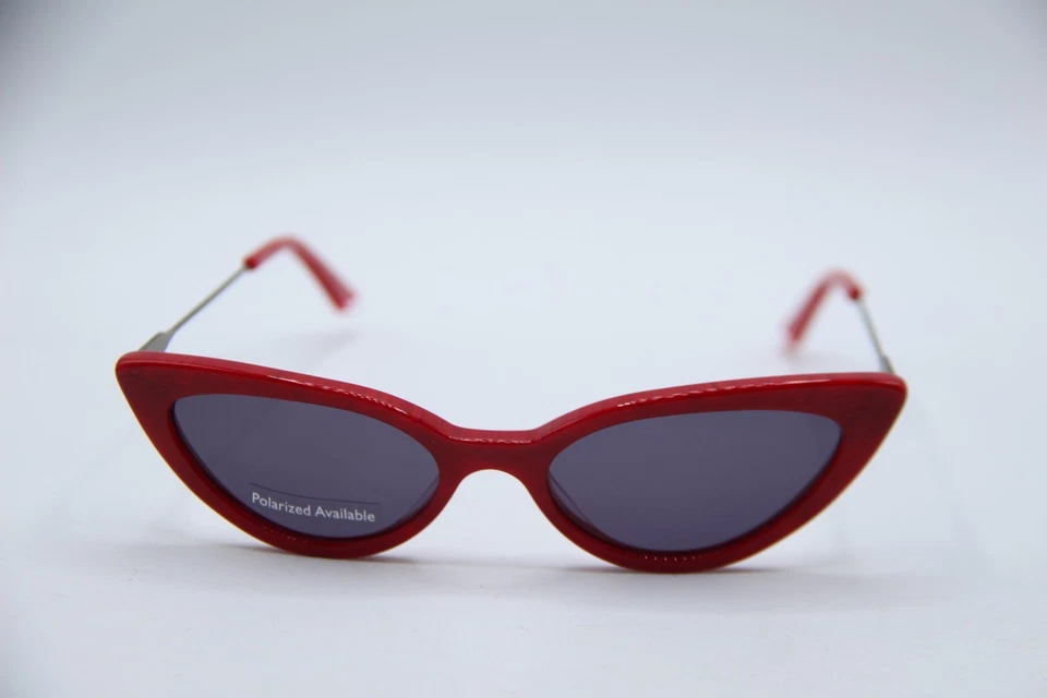 GAFAS DE SOL STEVE MADDEN CUTESYY ROJO MÁRMOL PLATA AUTÉNTICO DISEÑADOR 50-17 Foto 2 de 4