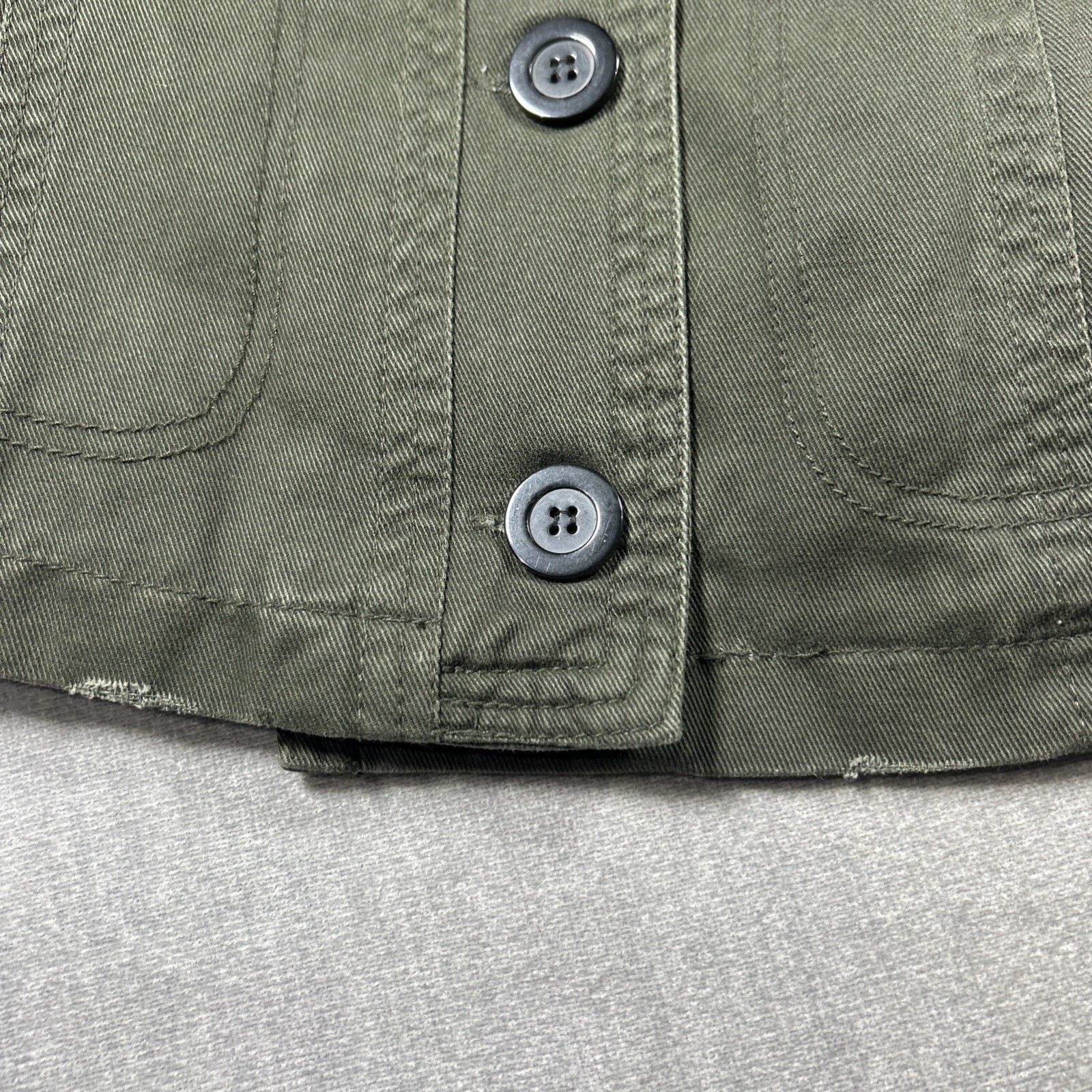 Woman's Converse One Star Small Cotton Button Front Lined Jacket Pockets thumbnail 12