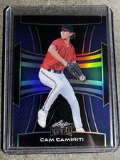 2025 Leaf Metal Draft Baseball Cam Caminiti Blue Prism Atlanta Braves SP RC /49