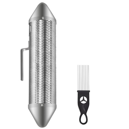 Shaker Guiro 32x10 Cm En Acier Inoxydable Avec Grattoir – Instrument Percussion Latine, Son Caballo Authentique, Jazz Et Scène